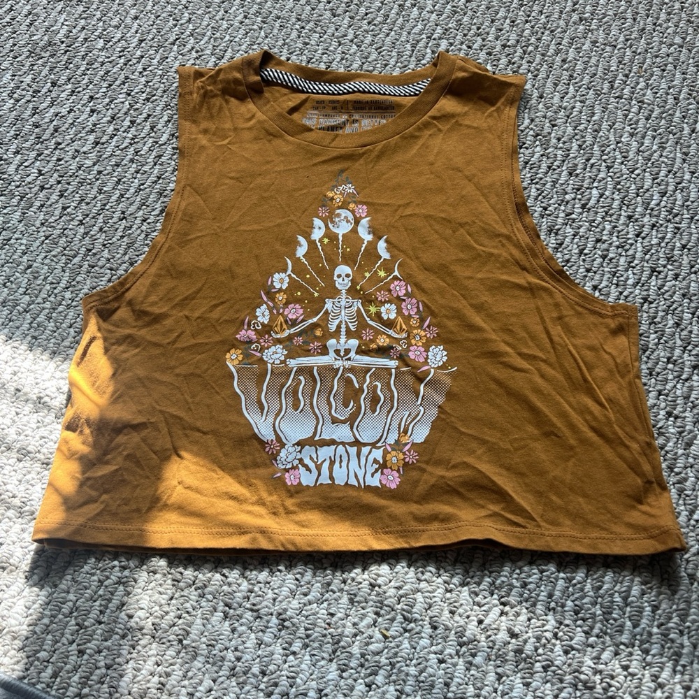Volcom Mustard Muscle Graphic Tank